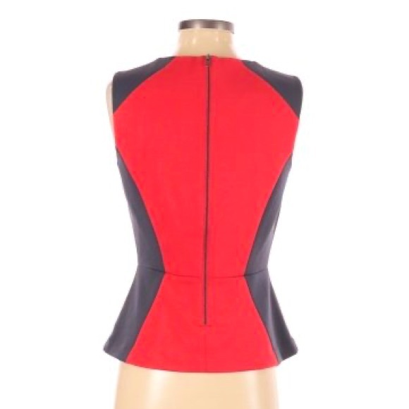 Red & Gray Peplum Top - Picture 2 of 2